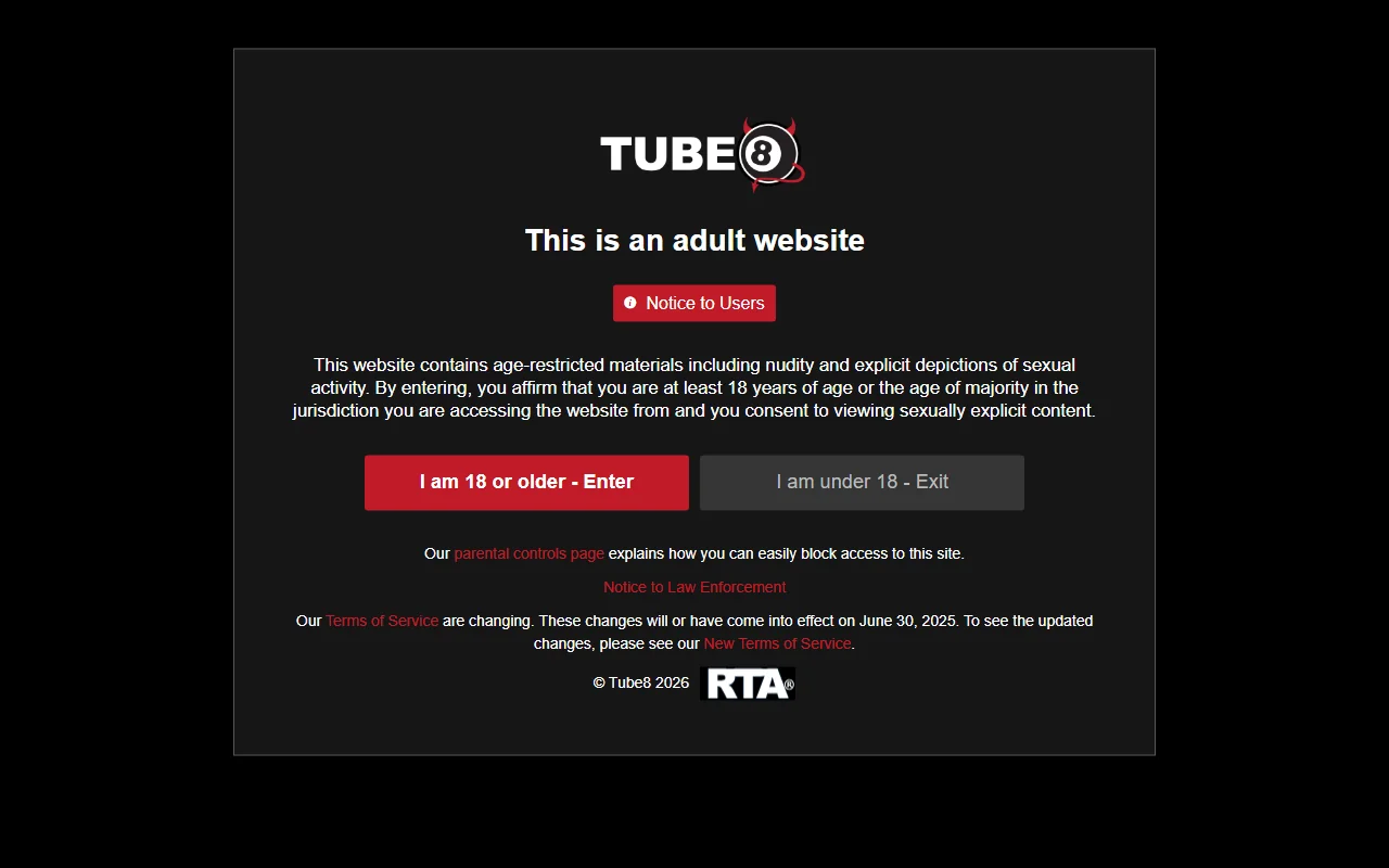 Screenshot of Tube8